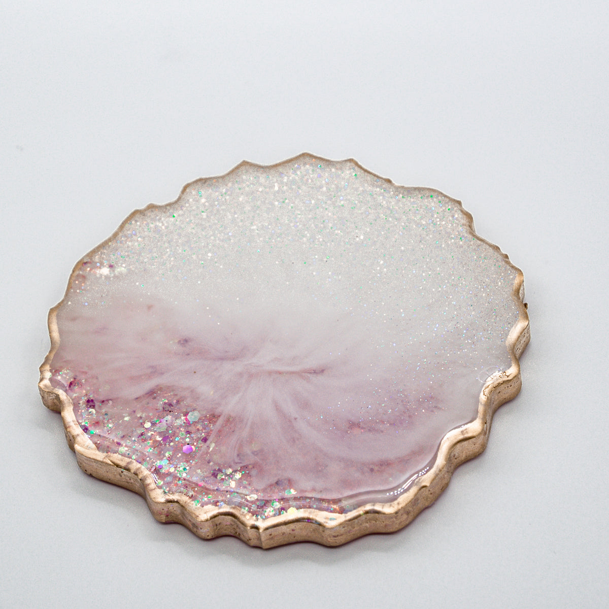 Glitter Resin Coaster Set (W) - Ready Limited