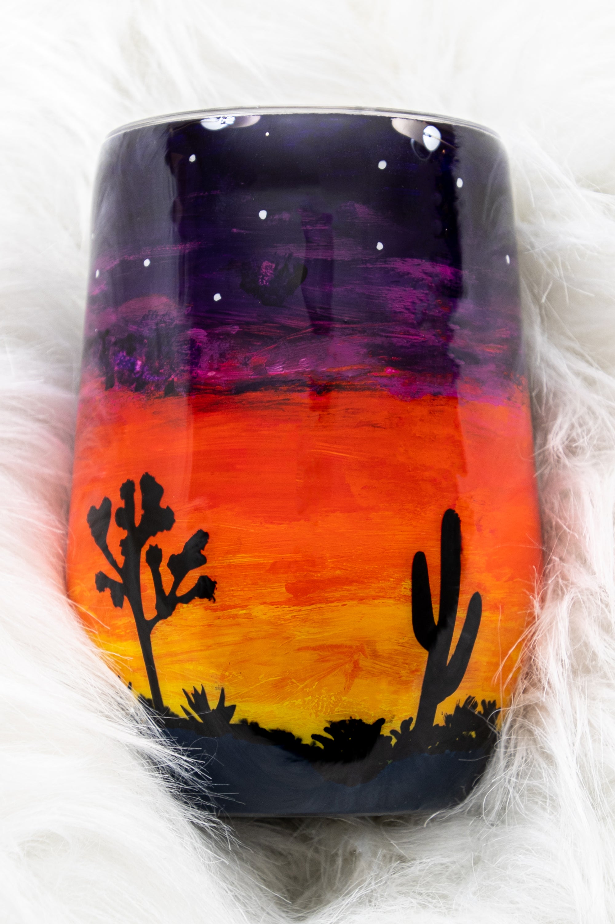 Wanderlust Desert Tumbler ~ 15 Ounce Stainless Steel Stemless Wine Glass