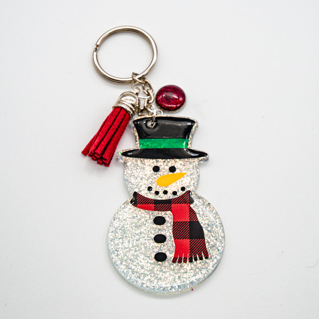 MR. SNOWMAN WITH RED PLAID SCARF