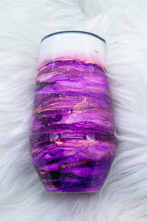 Purple Stemless Wineglass