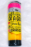 Who Doesn't Just Love Teachers ~ Beautifully Glittered Stainless Steel Pencil Tumbler