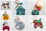 Glittered Customizable Key Chains