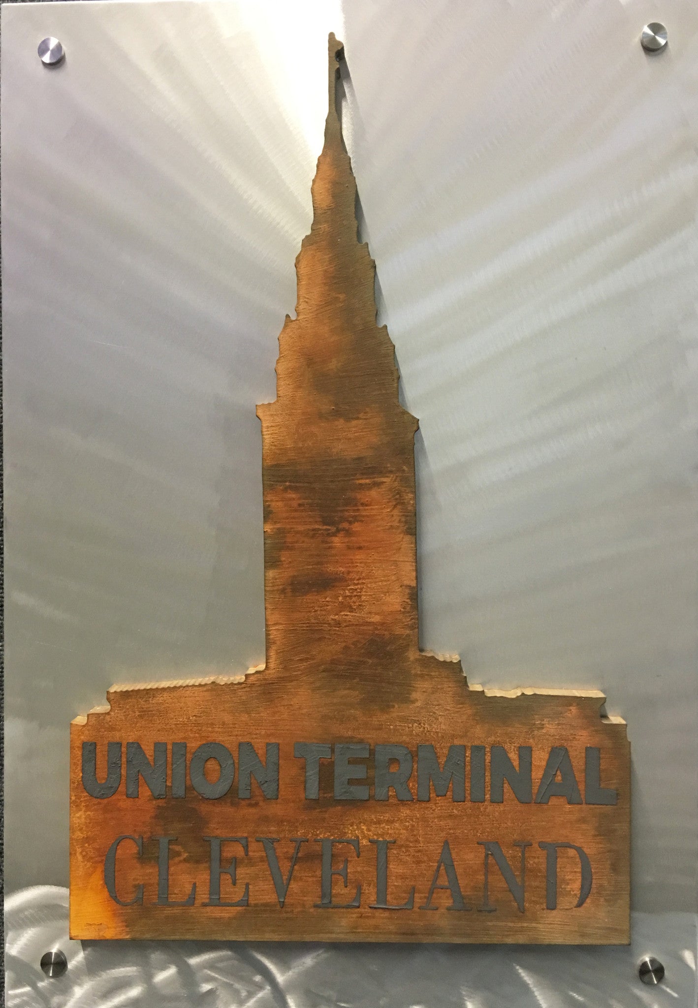 Terminal Tower on Metal - Shirley's Loft