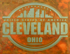 Cleveland Stamp Greeting Card - Shirley's Loft